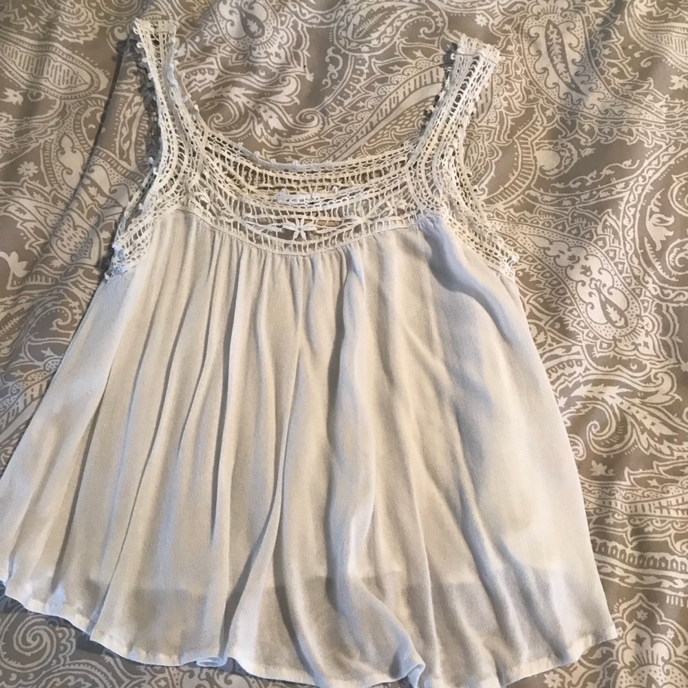 White flowing tank top